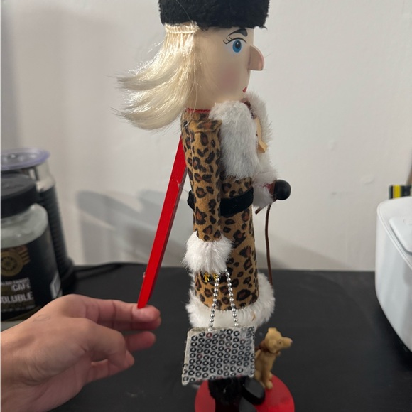 Shopping Lady Christmas Nutcracker with Dog - Picture 3 of 3